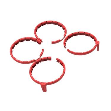 Imagem de Esquirla 4PCS Drone Propeller proteger Scratch Fácil de instalar adereços resistentes Protect Protect Crash Guard Tampa anéis para flip peças de reposição, Vermelho