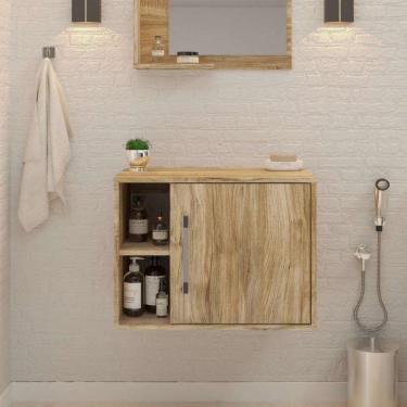 Imagem de Gabinete de Banheiro Soft 1 pt Carvalho 60 cm