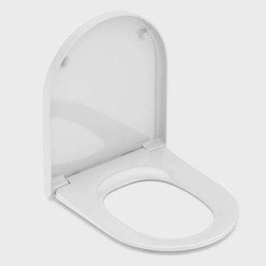 Imagem de Kit 3 Assentos Sanitário com Queda Amortecida Debba Round Roca Branco Brilhante