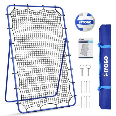 Imagem de Rede de rebote de voleibol plyogo 4x7 pés com 5 ângulos ajustáveis
