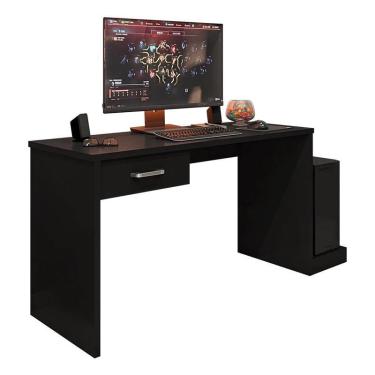 Imagem de Mesa para Computador Gamer drx 9000 Preto Trama - Móveis Leão