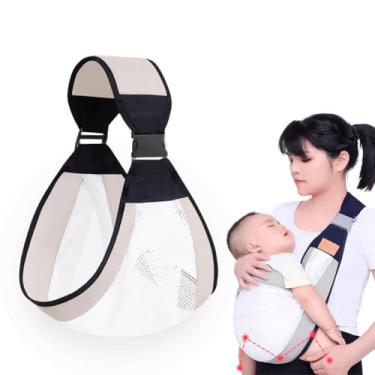 Imagem de Sling de Bebê Ajustável – Canguru Confortável e Seguro para Pais, Ideal para Movimentação e Conforto do Seu Filho (Bege)