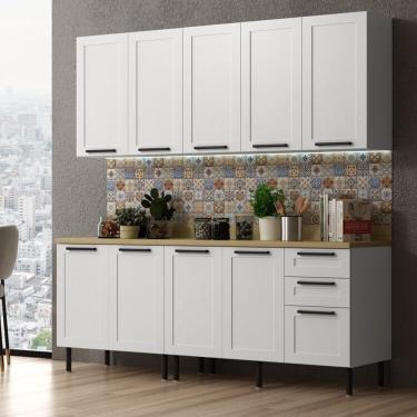 Imagem de Cozinha Internacional 4 Peças 9 Portas e 3 Gavetas Branco
