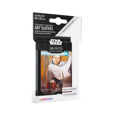 Imagem de Star Wars Unlimited OBI-Wan Kenobi Art Sleeves - Officially Licensed Pack of 60 Art Sleeves and 1 Clear Sleeve, Optimized Size for Star Wars Unlimited and Other TCG and LCG Games, Made by Gamegenic