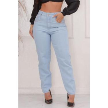 Imagem de Calça Jeans Mom Azul Clara Cintura Alta - Melange Jeans, 40