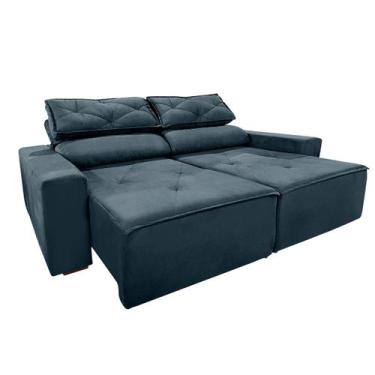 Imagem de Sofá Retrátil Reclinável 2,00m Preto  Estilo e Conforto em um Só Lugar