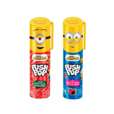 Imagem de KIT 2 Doce Minions Push Pop Com Tatoo