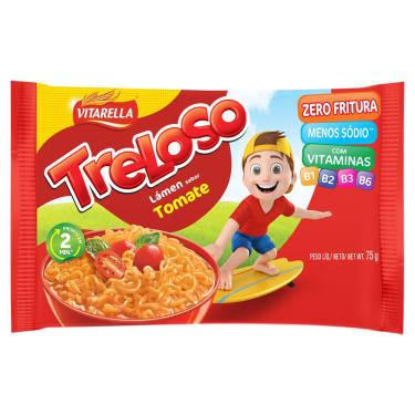 Imagem de Macarrão Instantâneo Tomate Vitarella Treloso 75g Zero Fritura