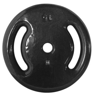 Imagem de Anilha Ferro Fundido Emborrachada Fitness Academia 15Kg