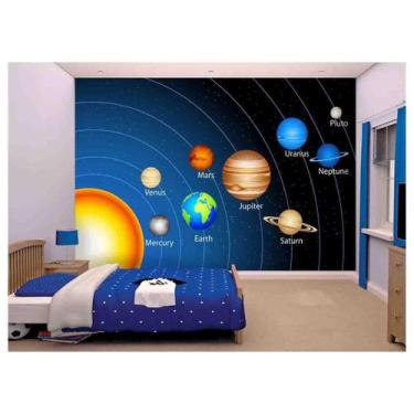 Imagem de Papel De Parede Infantil Espaço Sistema Solar Azs74 - Você Decora