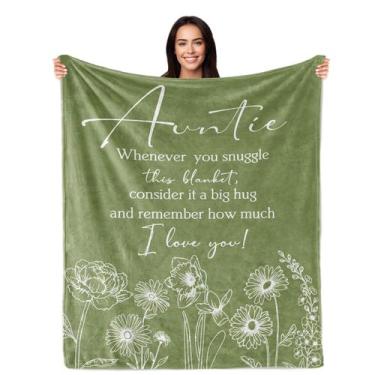 Imagem de Cobertor PAZISOL Aunt Gifts, a melhor tia de todos os tempos, 60x50 po