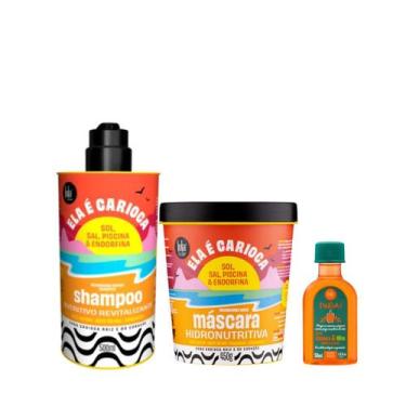Imagem de Kit Lola Ela é Carioca Sh 500ml + Masc 450ml + Pinga! Óleo Cenoura e O
