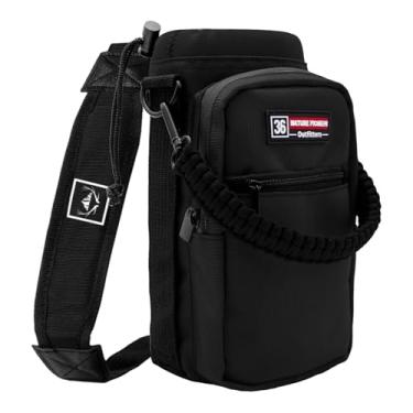 Imagem de NATURE PIONEOR Suporte Para Garrafa De Água Com Alça Ajustável - Bolsa Manga Isolada, Paracord E 2 Bolsos Armazenamento 18/24/25/26/32/36/40/46 Oz, Caminhada, Acampamento, Academia