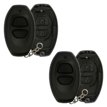 Imagem de KeylessOption – Controle remoto de entrada sem chave para chave de carro preta capa de capa de proteção Fob para Toyota Dealer instalada sistema de alarme BAB237131-022 (pacote com 2)