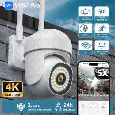 Imagem de Câmera PTZ WIFI 2.4G De 8MP Com Lente Dupla Zoom Digital 5X 4K AI Rast