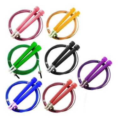 Imagem de Corda De Pular Crossfit Speed Rope Rolamento 3m Cabo De Aço (Preto)