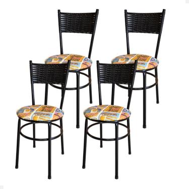 Imagem de Conjunto 4 Cadeiras Para Cozinha Viena Cor:happy Hour