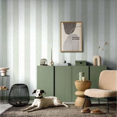 Imagem de Papel De Parede Sheilas Listrado Verde 34411