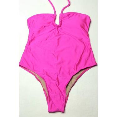 Imagem de Maiô body sem alça decote gota alças trançadas c bojo - Tropicana Moda