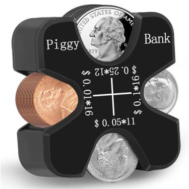 Imagem de WAEKIYTL Porta-Moedas Para Carro, Organizador Portátil De Moedas, Estojo Dispensador, Bolsa Armazenamento Universal Colecionadores, Carteira