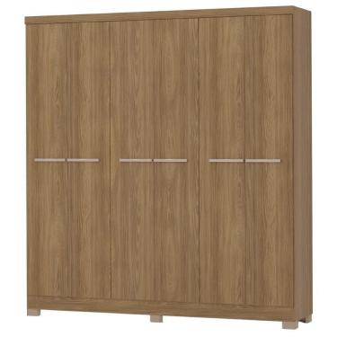 Imagem de Guarda Roupa Casal 6 Portas 217x202 Cm E530 Kappesberg Nogueira
