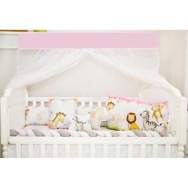 Imagem de Kit Berço Americano 10 Peças Safari Rosa Exclusivo