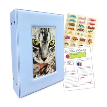 Imagem de Álbum de Fotos 500 Fotos 10x15 Porta Retrato na Capa com Adesivos (Azul Claro)