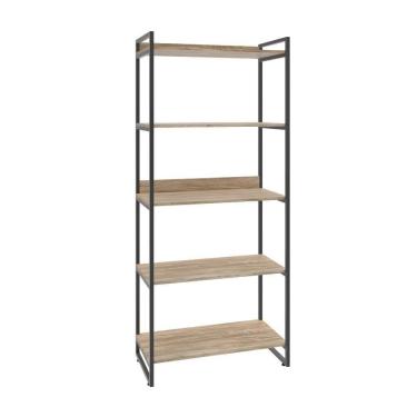 Imagem de Estante Kuadra 80x40x187cm C/05 Prateleiras Carvalho / Carvalho /