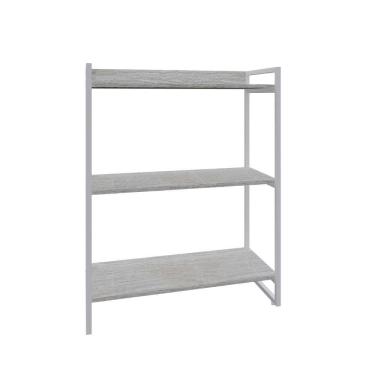 Imagem de Estante Kuadra 80x40x104cm C/03 Prateleiras Snow / Snow /