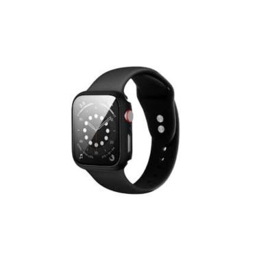 Imagem de Pulseira Silicone P/ APP Watch 44 mm Preto Liso Design Moderno