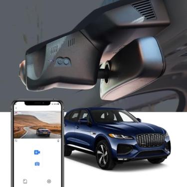 Imagem de Fitcamx Câmera de painel 4K adequada para Jaguar F-Pace 2022-2025 (modelo 6321) P250 P340 P400 R-Dynamic S SVR X761, visual OEM, vídeo UHD 2160P, Wi-Fi e aplicativo, gravação em loop, sensor G, Plug