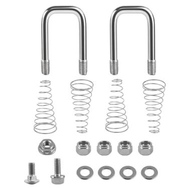 Imagem de Kit de engate de bola de pescoço de ganso 1900-2-1600 Kit de parafusos em U de corrente de segurança para engates B & W Turnoverball pescoço de ganso, kit de parafuso de reboque u (parafusos em U