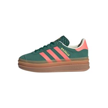 Imagem de adidas Gazelle Bold J Tênis infantil grande, Verde universitário/coral sinal/branco creme, 18
