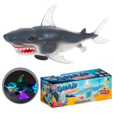 Imagem de Boneco Shark Eletrônico Com Projetor De Desenhos Movimento Realista E 