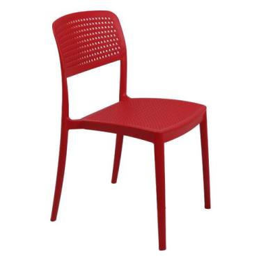 Imagem de Cadeira Tramontina Serena Vermelho Empilhável em Polipropileno com Pro