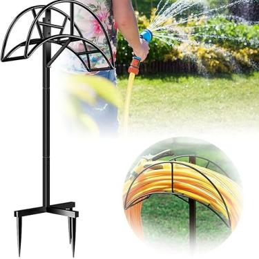 Imagem de Suporte Para Mangueira De Jardim - Suporte Para Mangueira, Padrão De Mangueira De Água De Metal Resistente Para Armazenamento De Tubos Flexível Para Gramado E Quintal