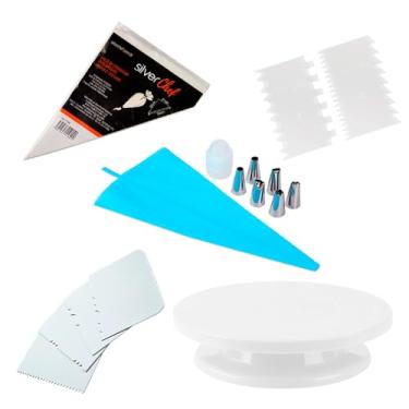 Imagem de Bailarina Para Bolo E Kit Confeitaria Profissional 16 Peças Confeiteiro