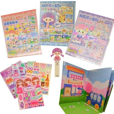 Imagem de Kit de Adesivos para Cenários Infantis, Cadernos Decorativos em Miniatura, Mundo Tridimensional 3D (Parque)