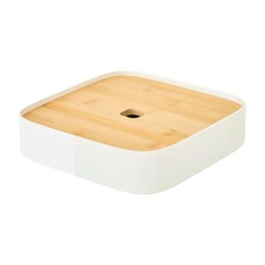 Imagem de Llazsybz Bandeja de Chá Gongfu Acessório de Cerimônia Escorredor Simples E Compacto Caixa de Chá Gongfu para Festa Hotel Fazenda Apartamento Casa, Branco, Tamanho real