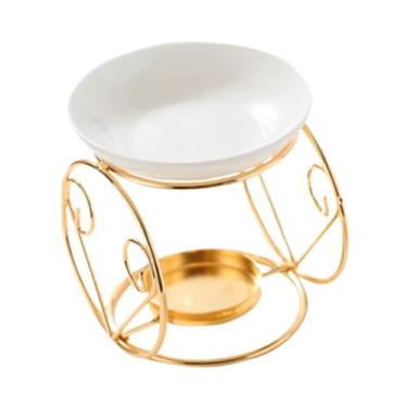Imagem de Generic Queimador de óleo essencial, forno, centro de mesa, castiçal, suporte para velas, aquecedor derretido para escritório, quarto, gabinete de ioga, Ouro
