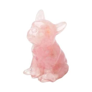 Imagem de Figurinha De Cão Bulldog Francês Colorido Em Cristal De Gel De Sílica 