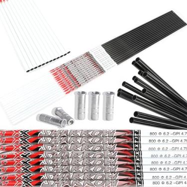 Imagem de Hastes de flecha de carbono puro de 81 cm, 6,2 mm ID | Coluna 300-800 | Retidão +/-0,7,6 cm | para alvo e flechas de competição de caça, arco recurvo/composto