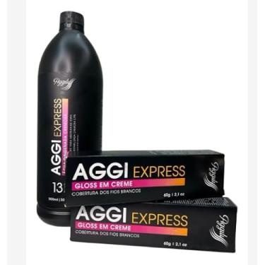 Imagem de Aggi Express Kit Coloração para Cabelos Brancos com OX 6 Vol (1,9%), Gloss em Creme