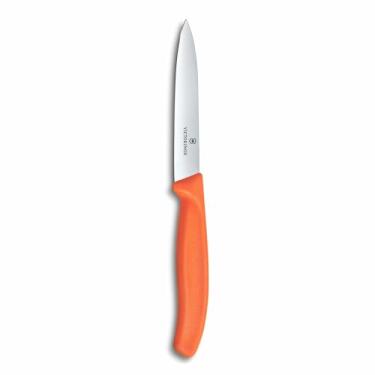 Imagem de Victorinox Faca de descascar Swiss Classic de 10 cm de borda reta - laranja