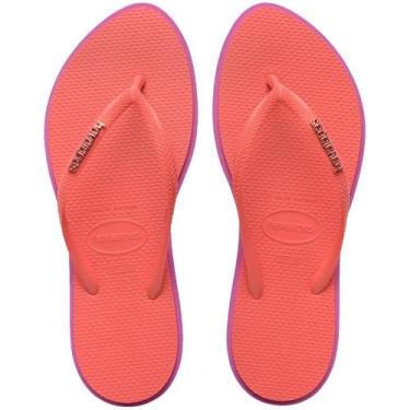 Imagem de Chinelo Havaianas Slim Point Rosa Tamanho 33-34
