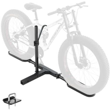 Imagem de Suporte de bicicleta de engate de 5 cm para engate de carro, suporte para bicicleta elétrica para carro, 1 bicicleta, suporte para SUV (todo preto)
