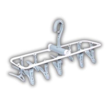 Imagem de Mini Varal 12 Pregadores Dobrável Portátil – Ideal para Roupas Íntimas, Meias e Máscaras e Pequenos Espaços