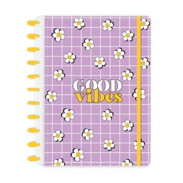 Imagem de Caderno de Disco A4 Capa Dura Vibes Lilás Abyara Graf tipo Caderno Inteligente