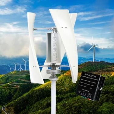Imagem de HENGJINGTR Gerador de turbina eólica de eixo vertical de 8000w, com controlador 220V 48V 24V 12V para iluminação de rua Gerador de ímã permanente de turbina eólica,48v