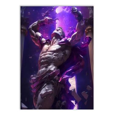 Imagem de Placa Decorativa Estatua Grega Religiosa Ilustração Pose Decoração Poster Quarto Sala